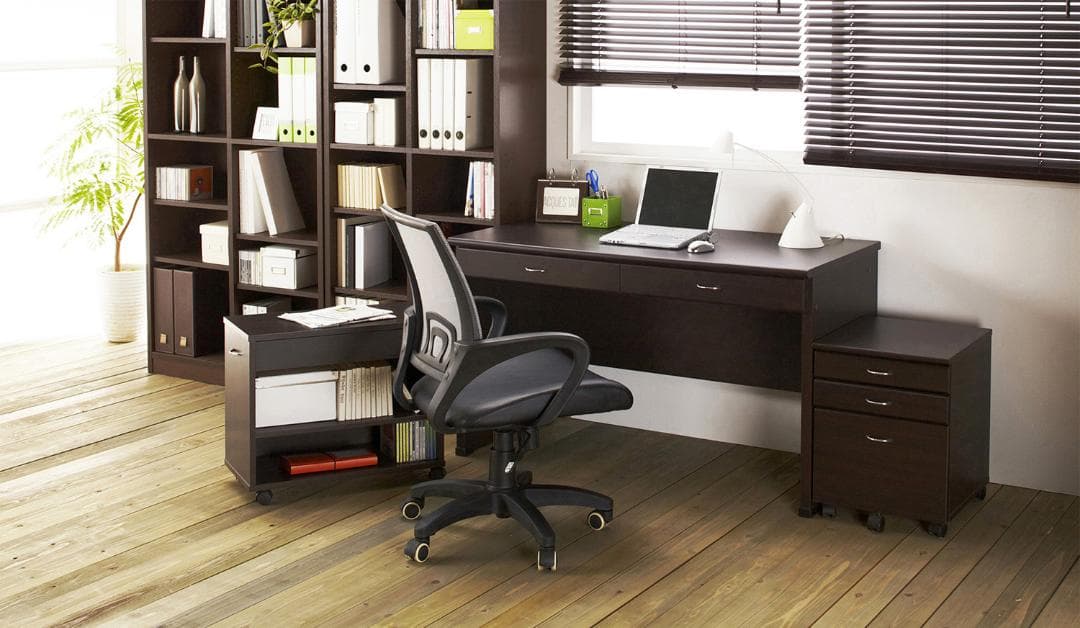 【新品・送料無料】システムデスク120 (ブラウン) (ナチュラル)