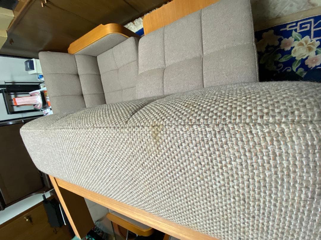 天童木工　グレー ファブリック ダイニングチェア①