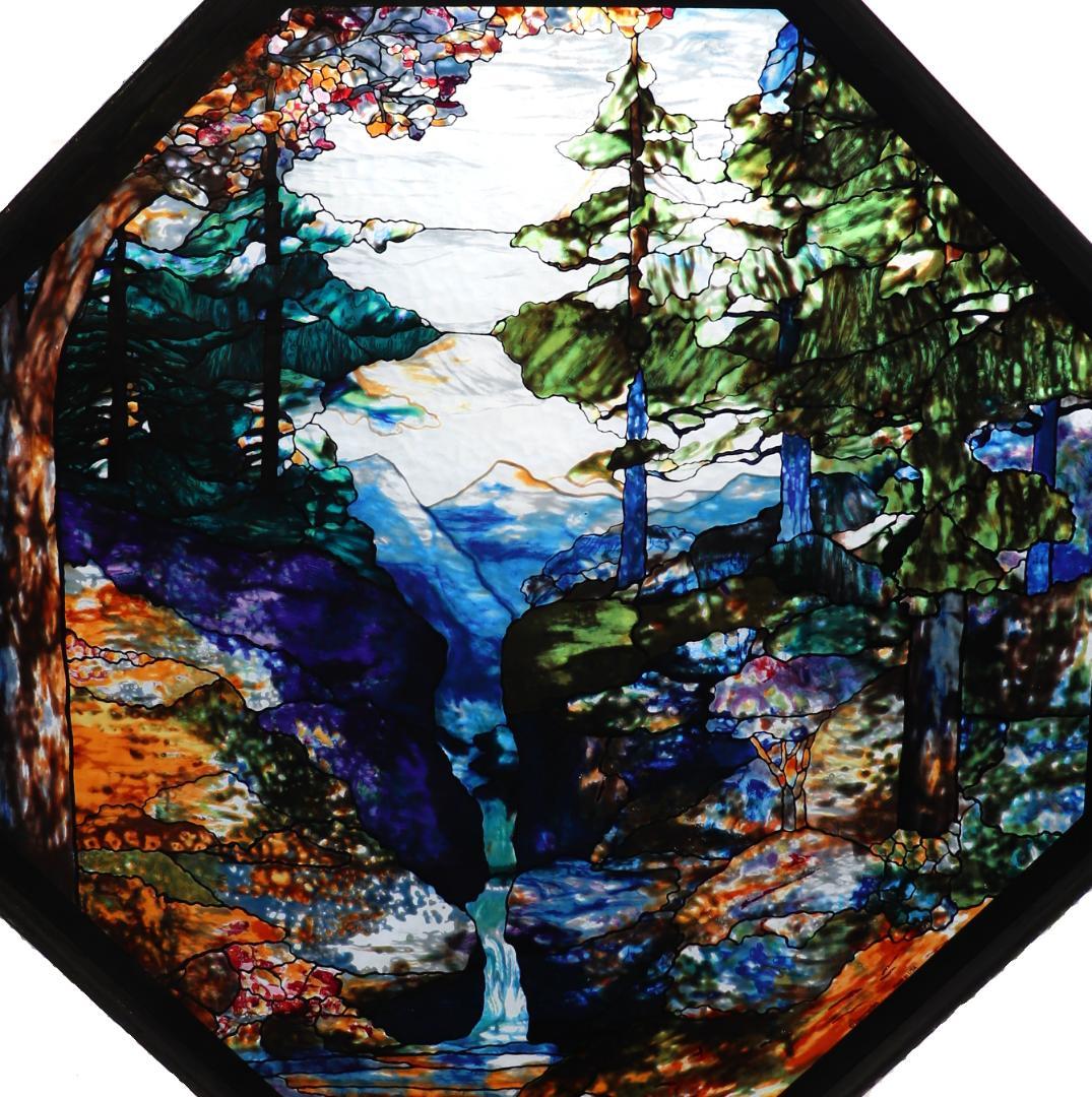 ティファニー 特大 52.8cm ヴィンテージ ステンドグラス リバーオブライフ