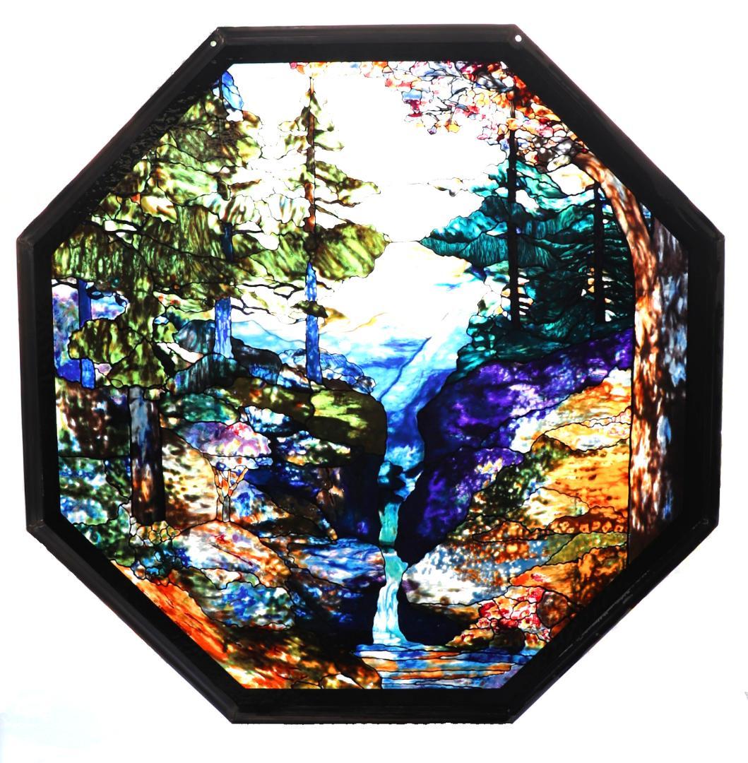 ティファニー 特大 52.8cm ヴィンテージ ステンドグラス リバーオブライフ