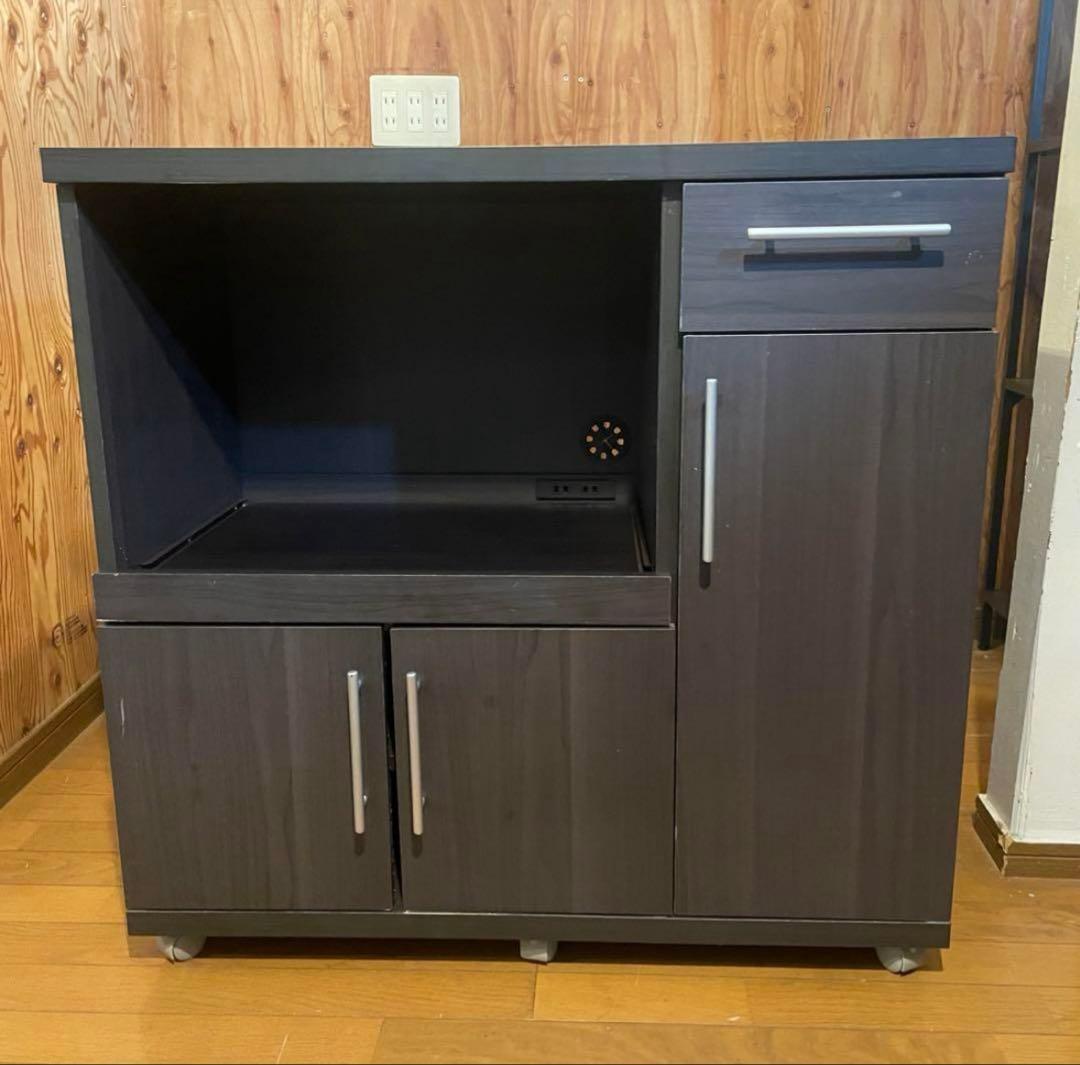 ニトリ　キッチンボード　レンジ台　キャスター付き