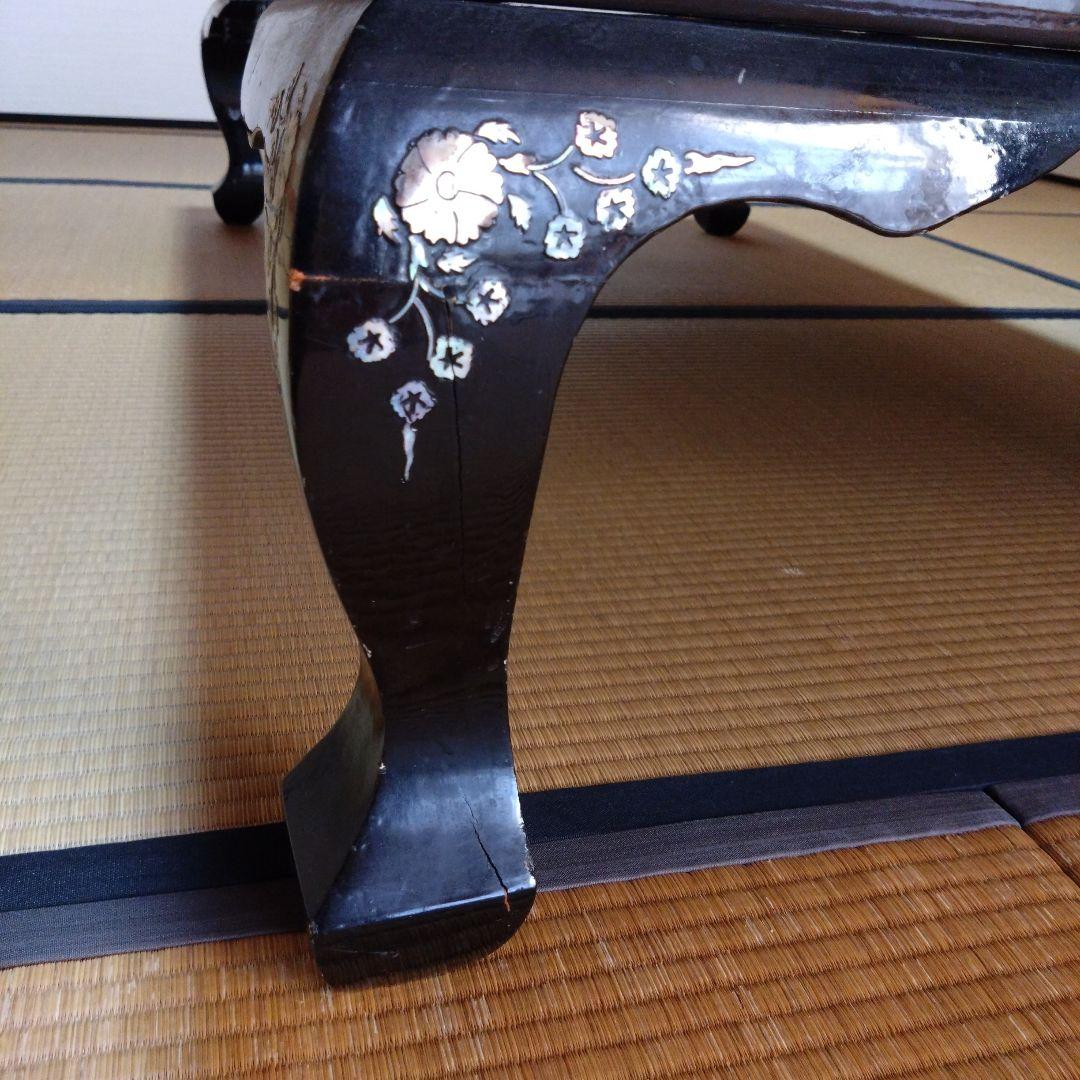 「黒うるし地」に「螺鈿細工（らでんざいく）座卓」「高級」「和室」「ローテーブル」