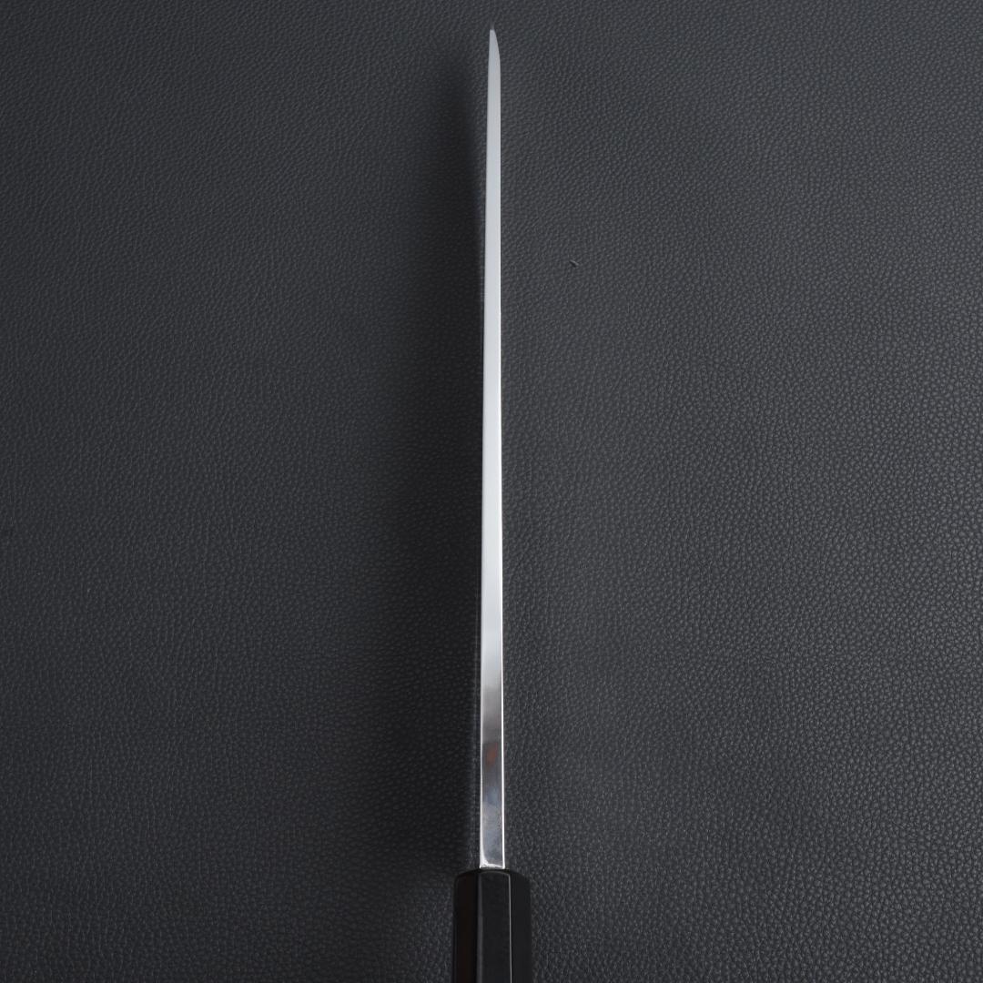 8509 鏡面仕上げ 身卸し・舟行 9寸 刃は究極の切れ味 黒檀黒水牛角八角柄