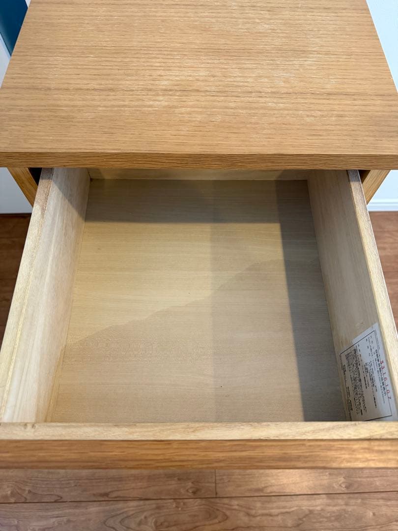 無印良品　チェスト　4段　オーク材　引き出し