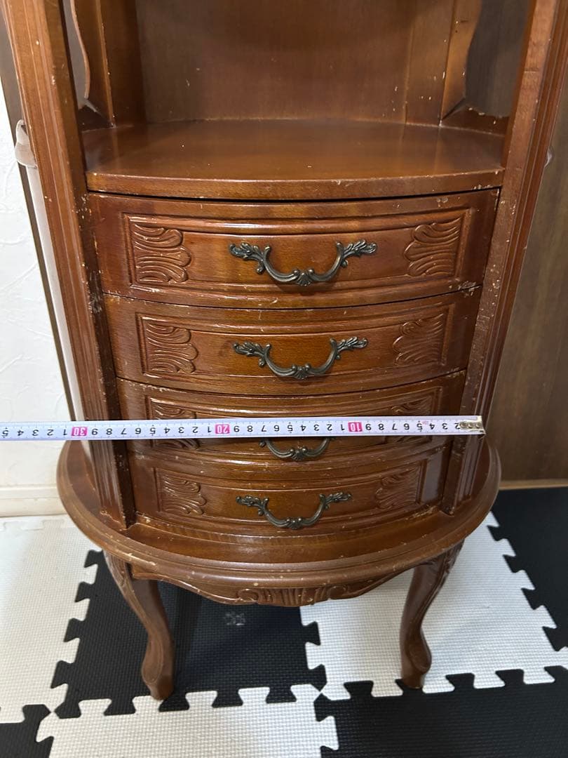 アンティーク　猫脚　キャビネット　電話台