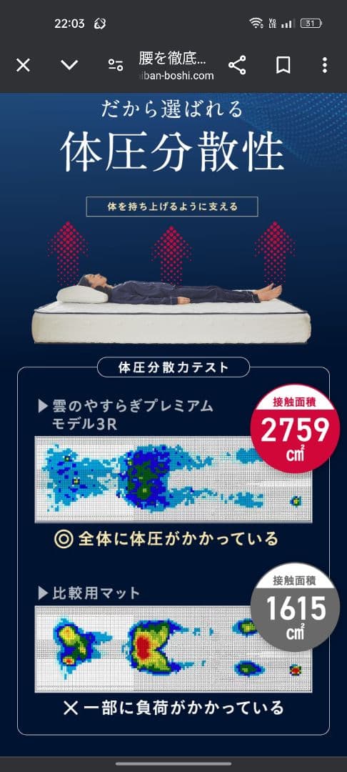 雲のやすらぎプレミアム　モデル3R　マットレス