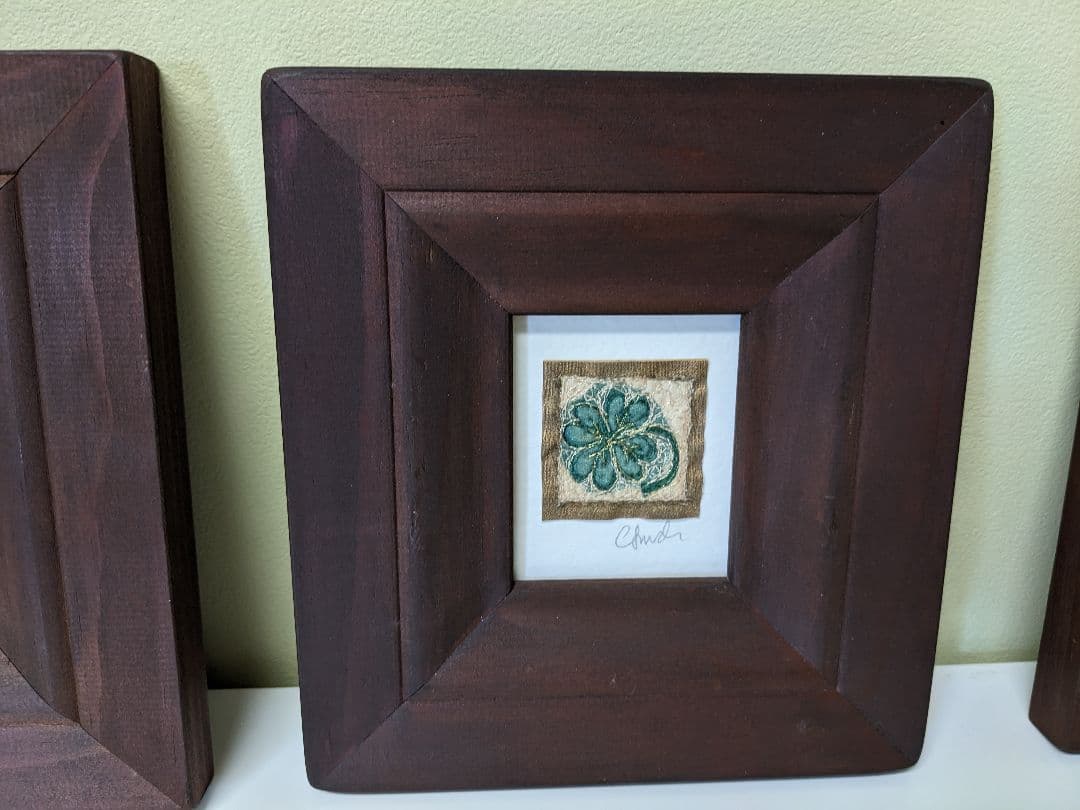 「claireSowdenクレアソヴデン亅ハート刺繍額入セットサイン入