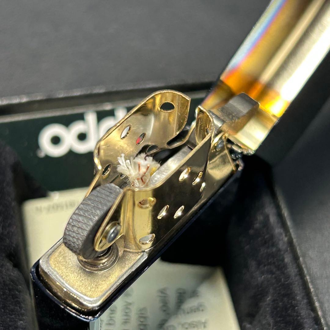 B ジッポー　ピース　ブルーチタン