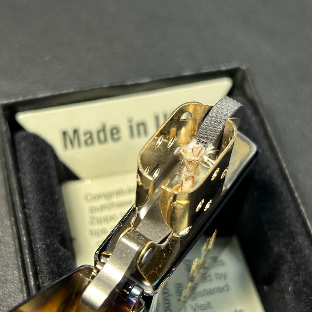 B ジッポー　ピース　ブルーチタン