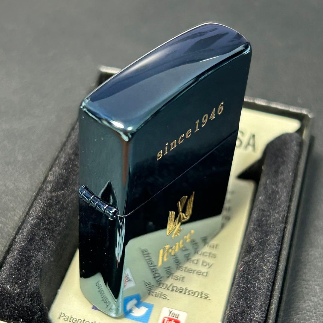 B ジッポー　ピース　ブルーチタン