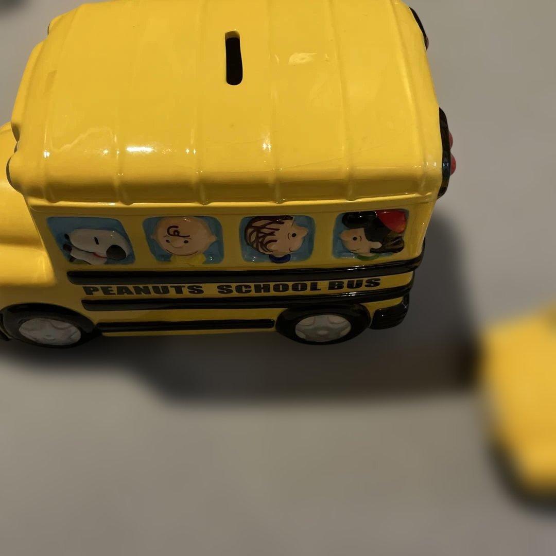 スヌーピー スクールバス 貯金箱 レトロ