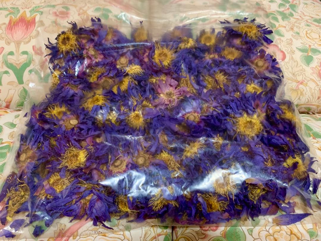 ブルーロータス ドライフラワー 100%有機栽培140g