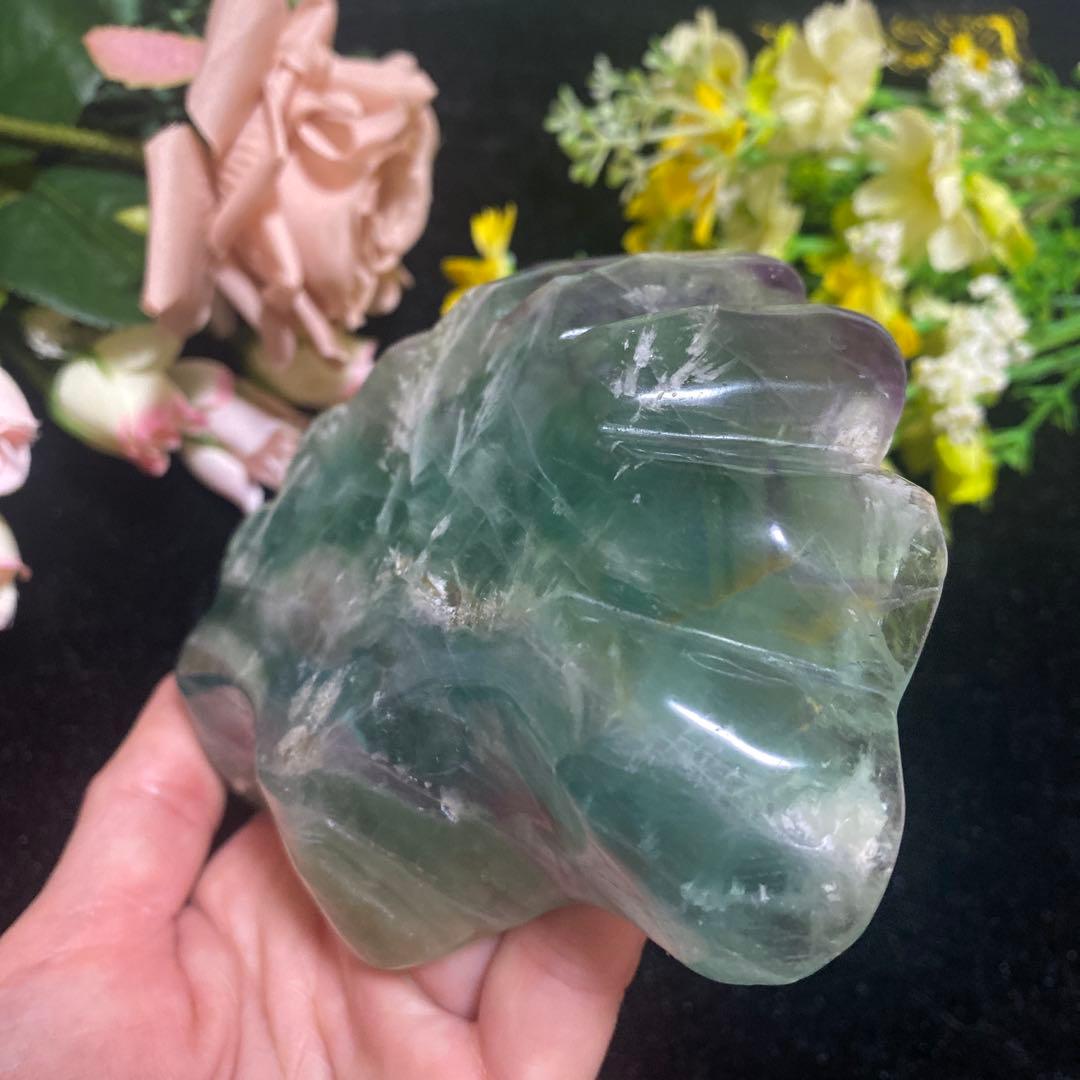 エンジェルフェザーフローライト シェルカービング お皿