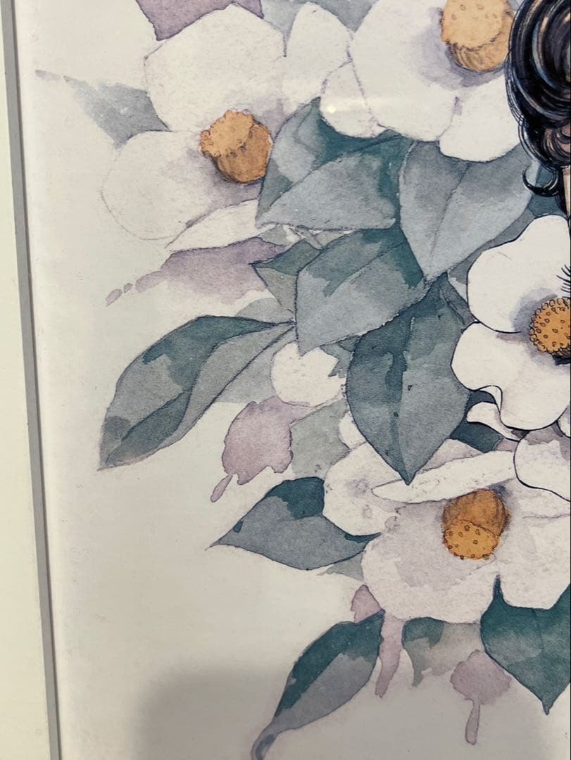 【送料込み】中村淳一　1958年　昭和レトロ　漫画　額縁付き　イラスト画