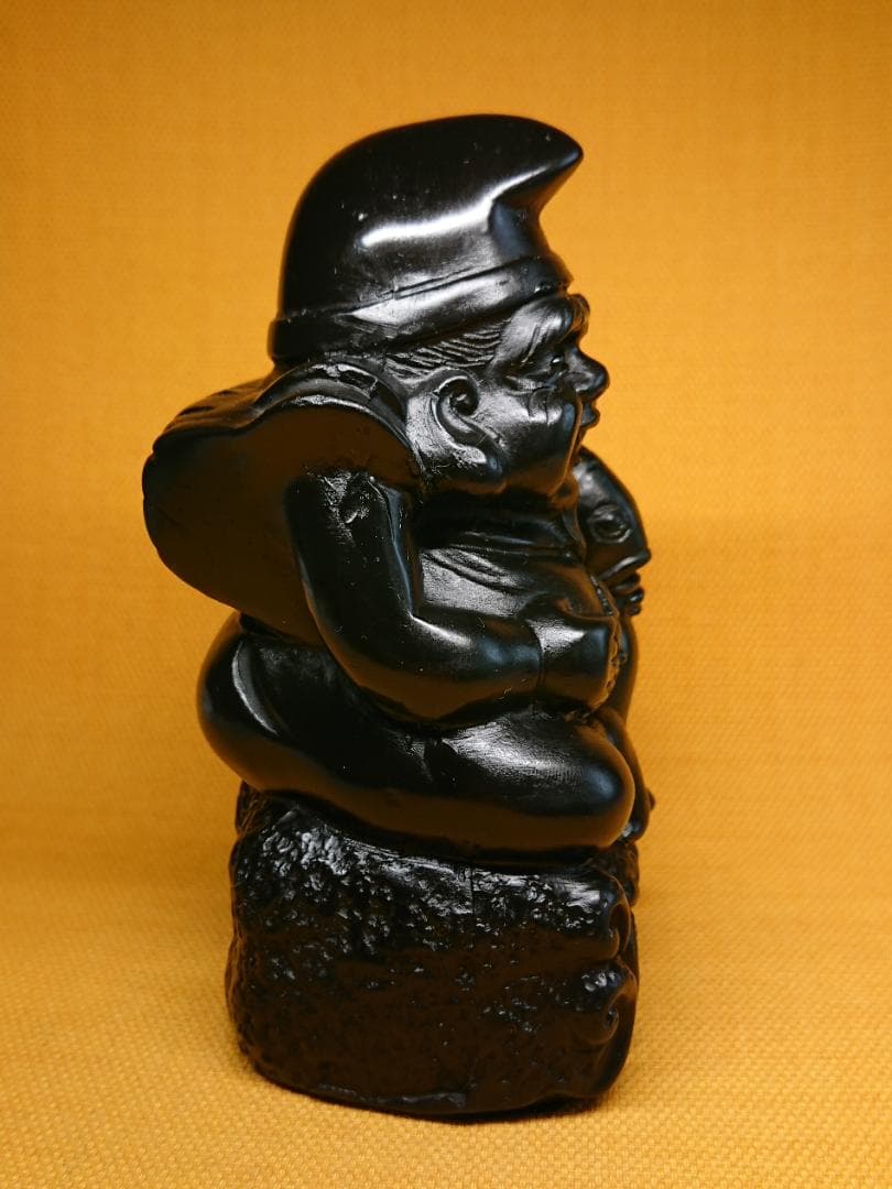 【美品】ビンテージ　恵比寿　石製　置物　インテリア　工芸品　美術品　A2873