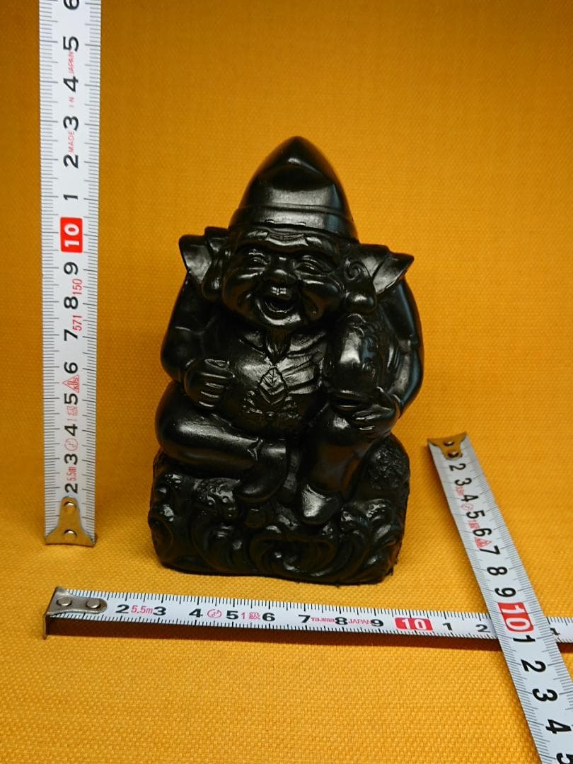 【美品】ビンテージ　恵比寿　石製　置物　インテリア　工芸品　美術品　A2873