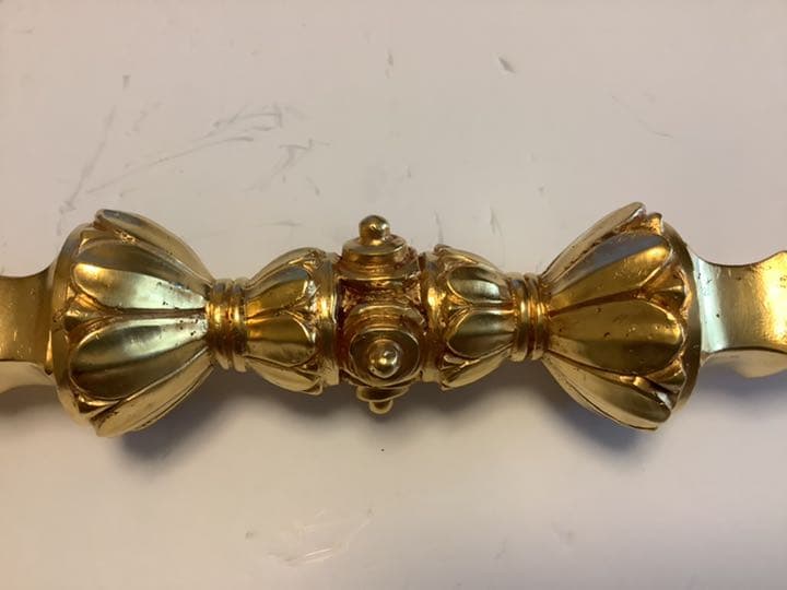 《 新品　1点物 》24金張り　独鈷杵　プルパ　仏教　特大　約23センチ　10