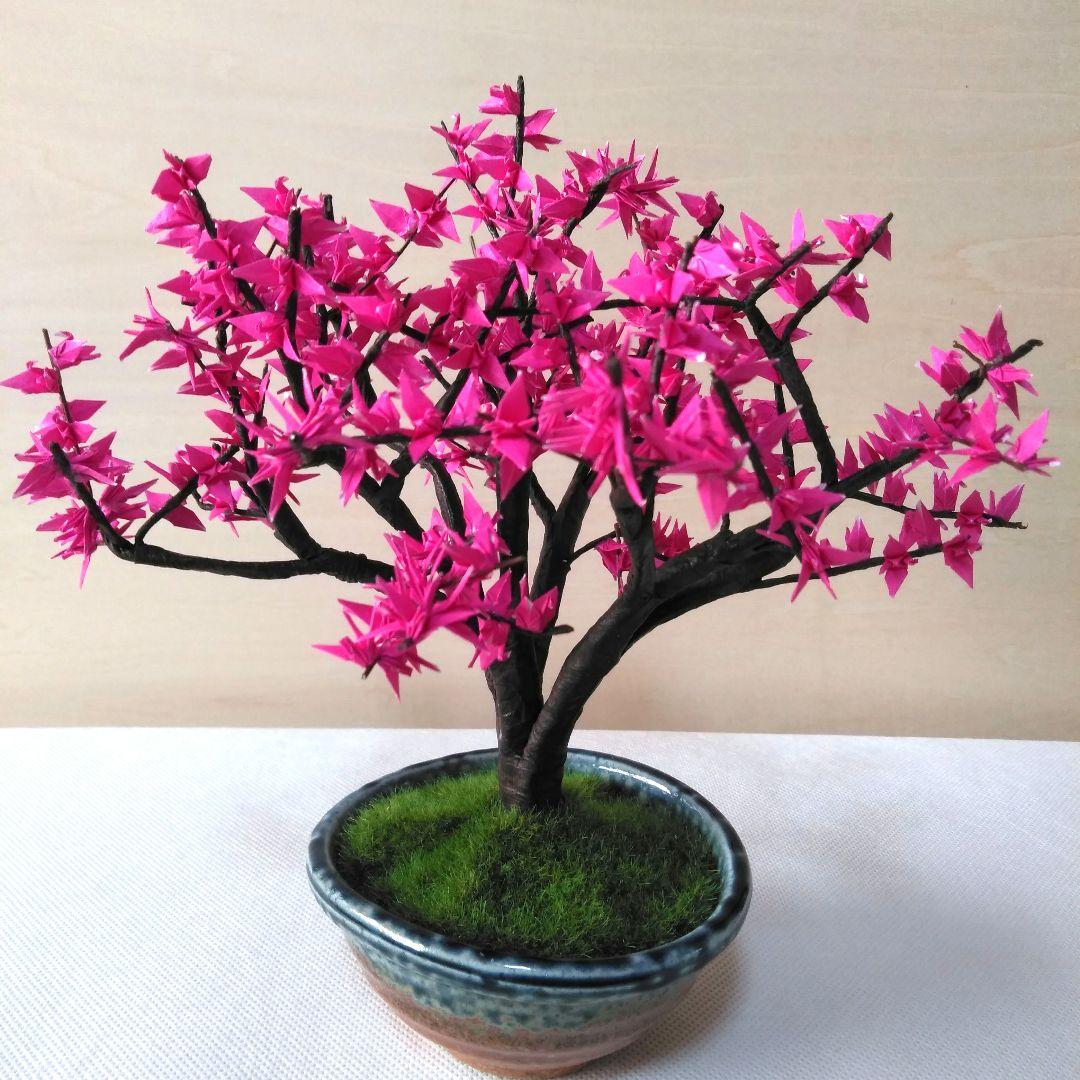 折り鶴盆栽【梅 盆栽】No.1 - メルカリ