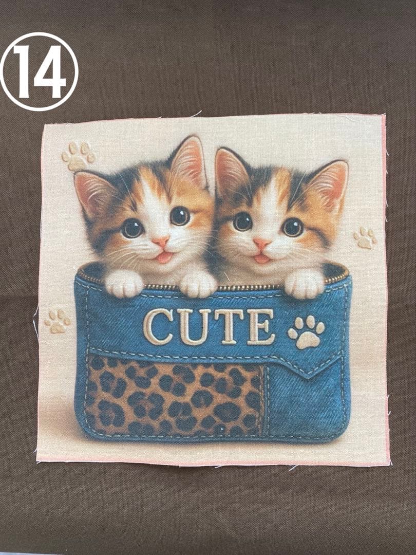 猫ちゃん♡ チューリップ型サイドポケット付きトート