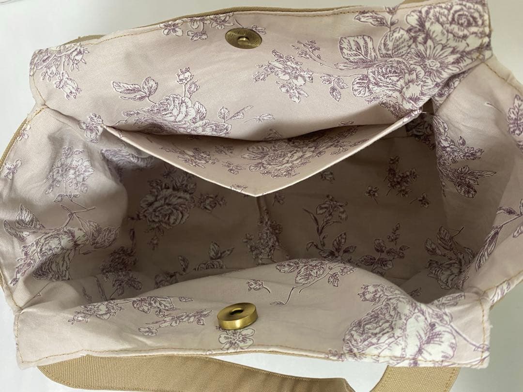 猫ちゃん♡ チューリップ型サイドポケット付きトート