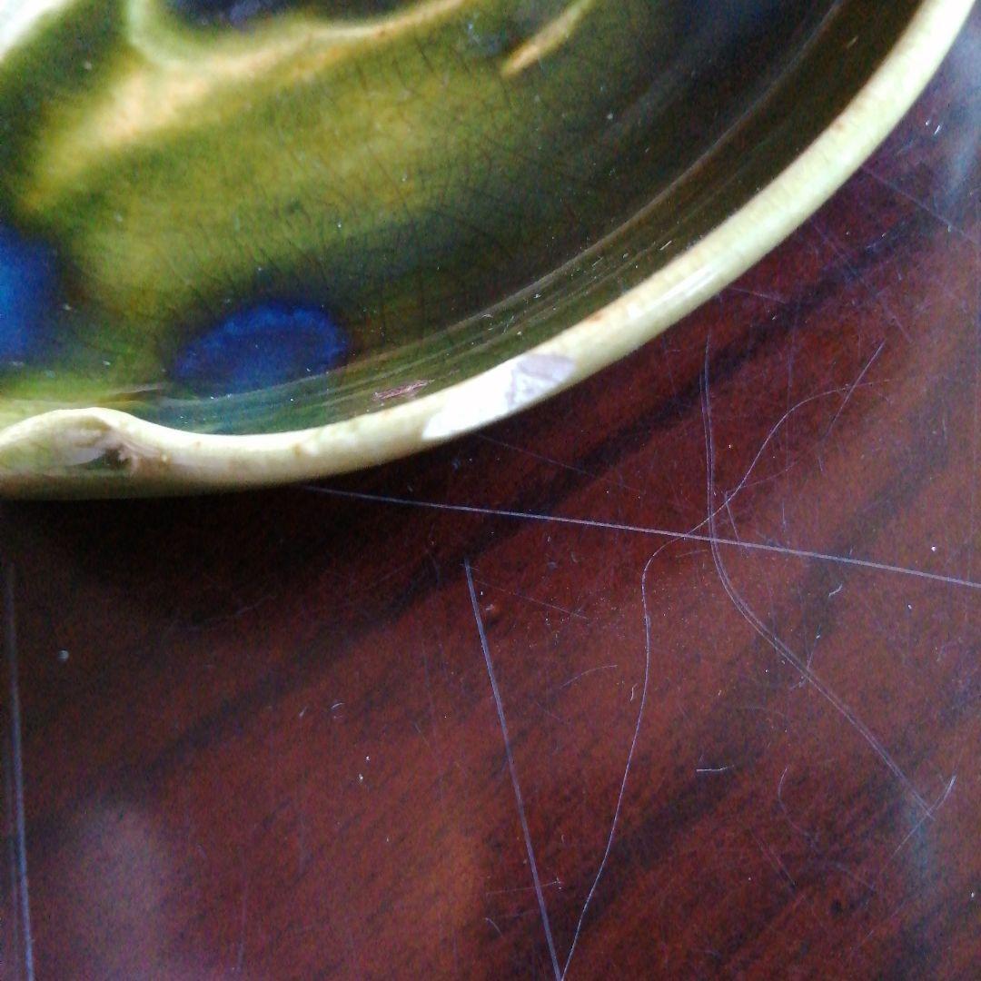 瀬戸焼　加藤作助　織部銘々皿　5枚　13.7cm　昭和中期