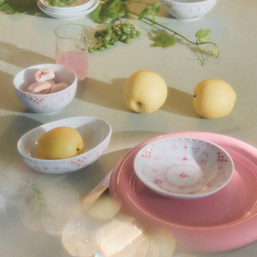 新品ロイヤルコペンハーゲン コーラルフルーテッド ハーフレース お茶碗 ボウル