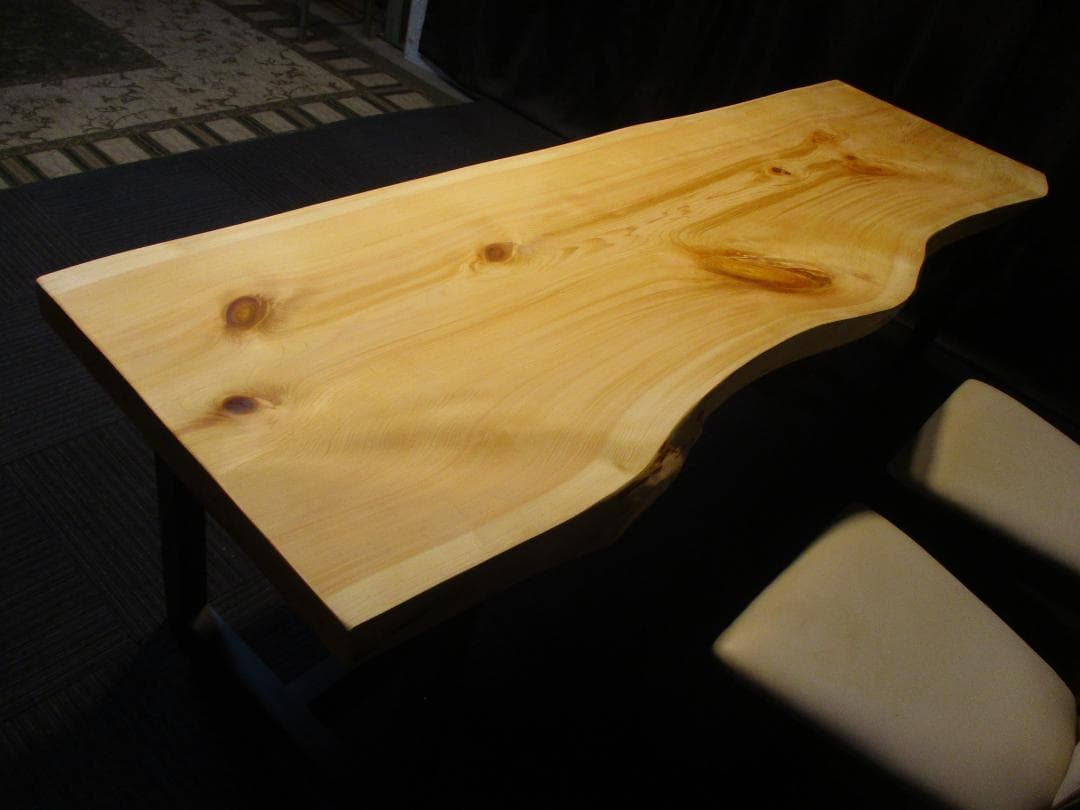 # 885■　檜　ヒノキ　テーブル　ローテーブル　ダイニング　カウンター　一枚板
