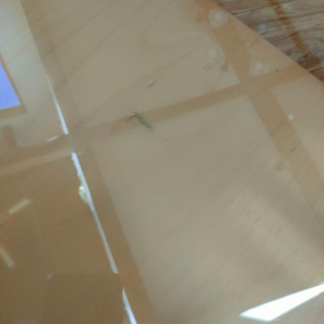 希少　北欧風　シモンズ　ガラステーブル　フィヨルド　ウェーブテーブル　モダン