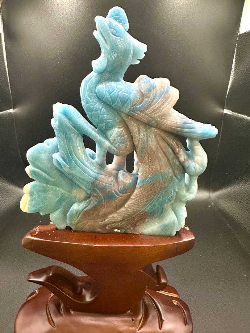 トロレアイト鳳凰の置物　台座つき！