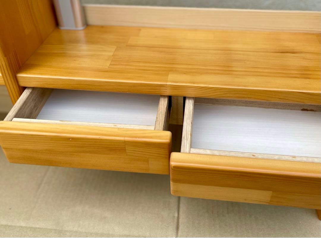 コイズミ学習机上棚部分　本棚　デスク固定器具あり