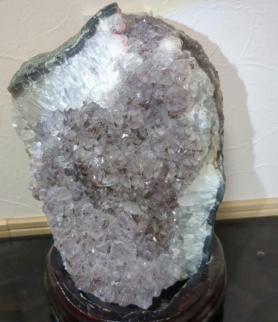 【専用】専用特別価格◆台付き◆カコクセナイト　アメジストクラスター