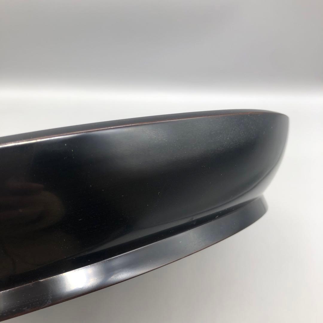 新品未使用木箱入り宮内庁御用達山田平安堂漆塗り大丸盆38cm高級伝統