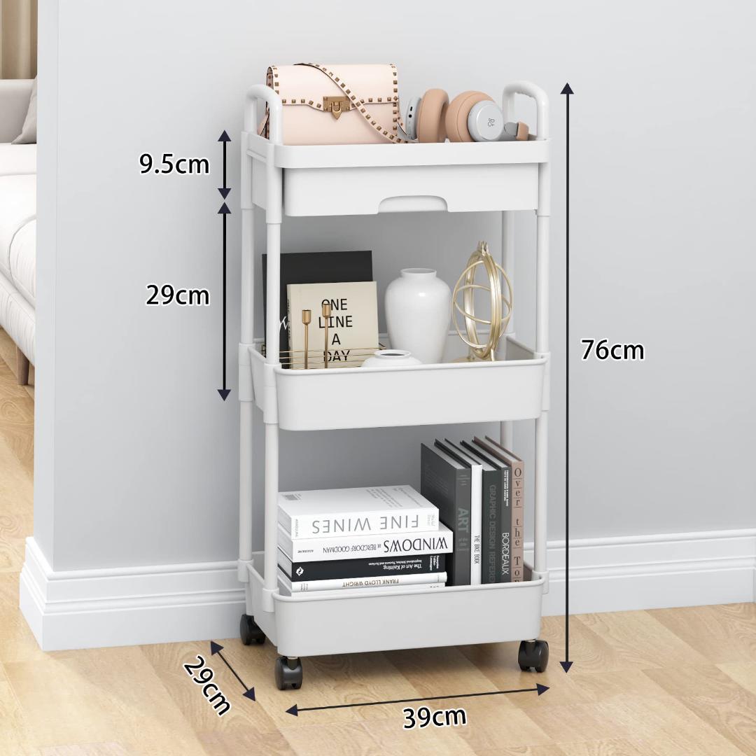 収納ラック 引き出し キャスター 棚 360度回転