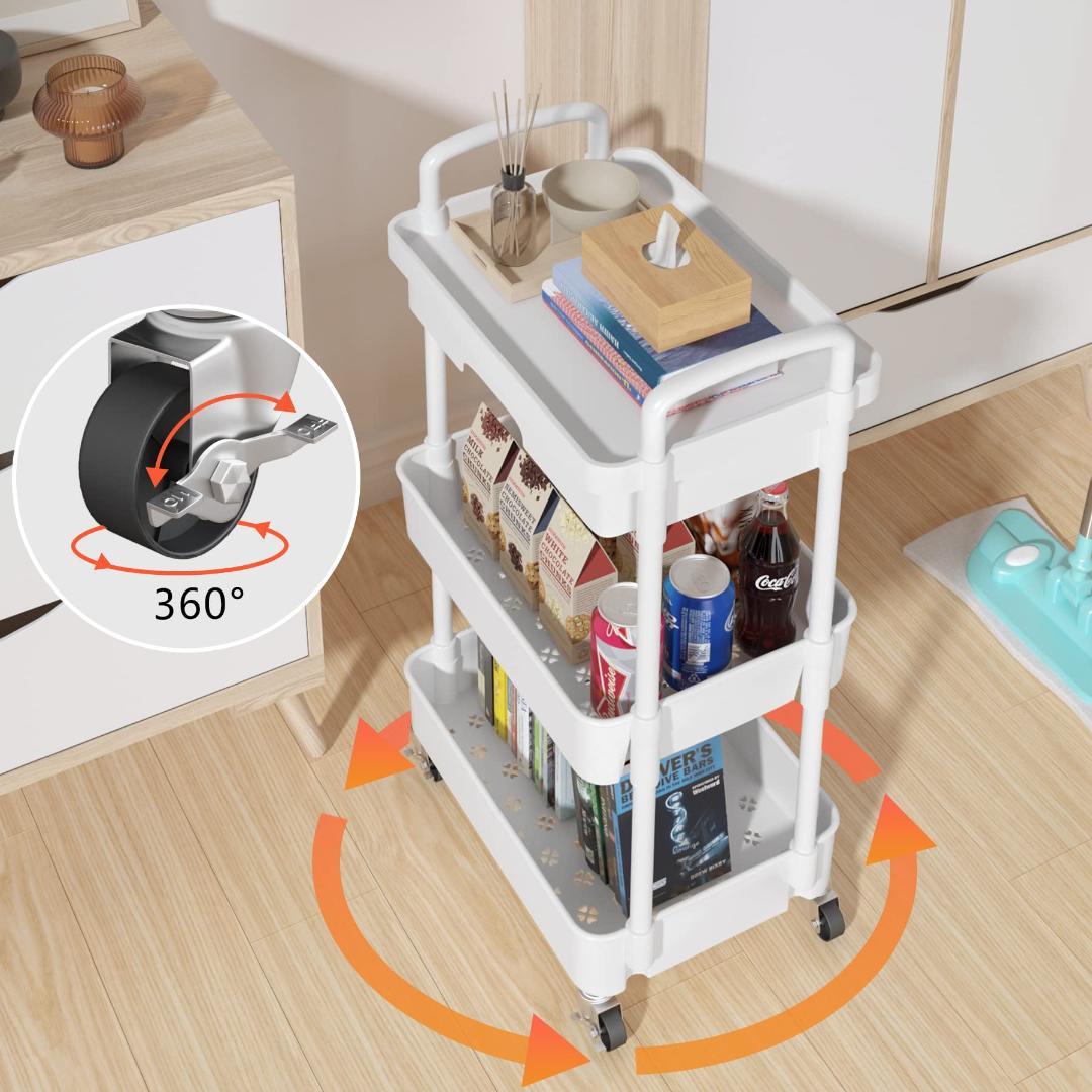 収納ラック 引き出し キャスター 棚 360度回転
