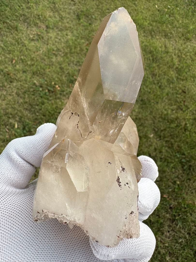 【匿名発送】クル渓谷産 ライトスモーキー水晶（セルフヒールド）