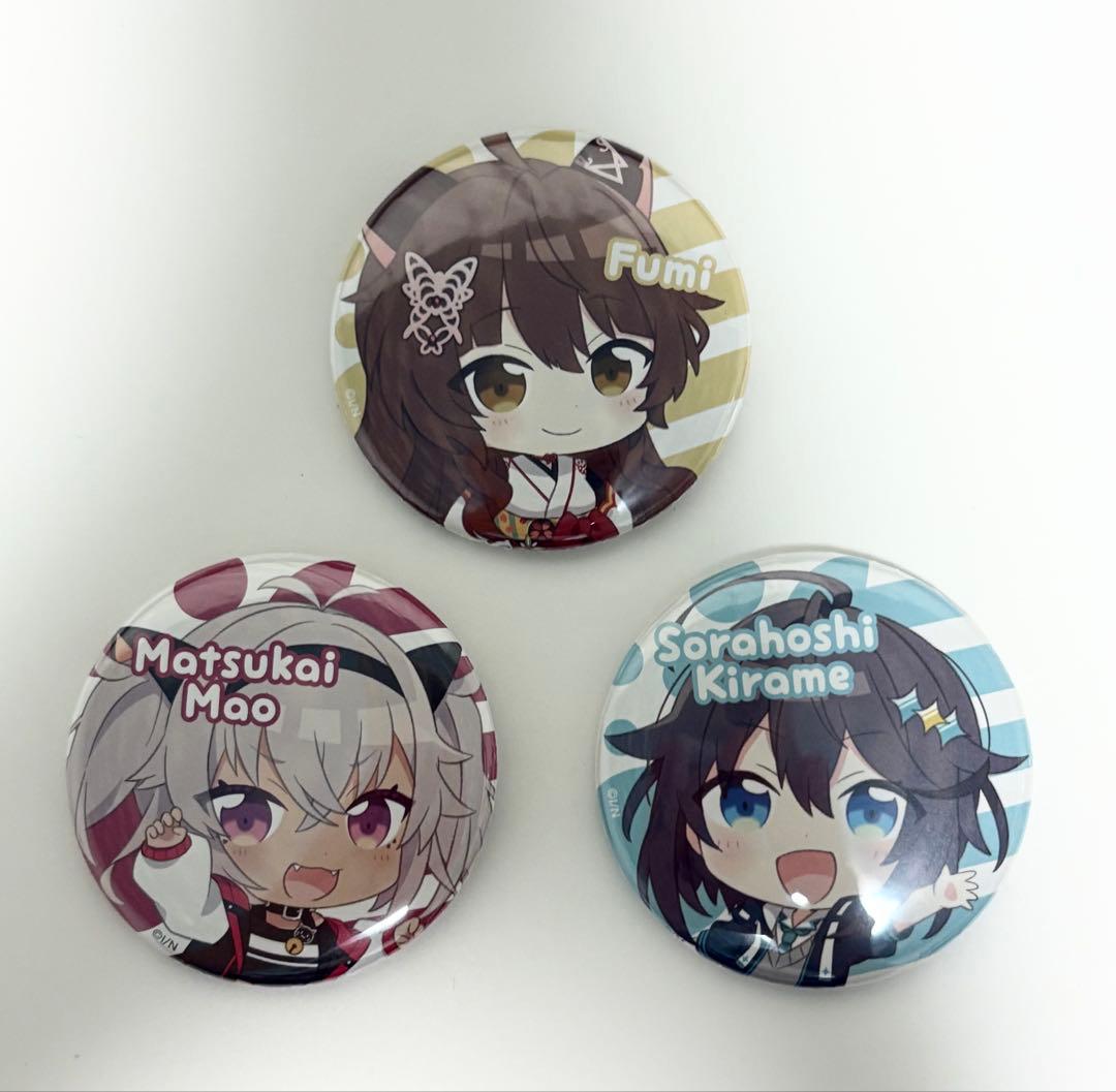 にじさんじぷち第3弾ステッカー5枚、缶バッジ15個（ランダムあり