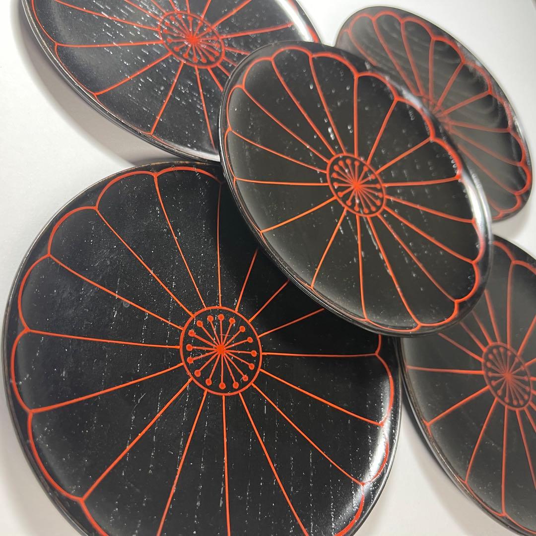 A815⭐︎平安象彦 銘々盆 5客組 菓子皿 茶道具 木製漆器 共箱入 - メルカリ