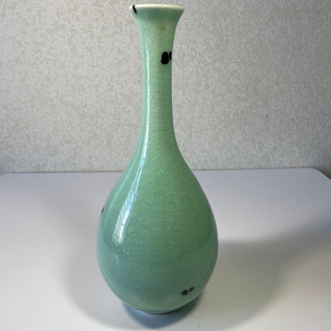 たち吉 飛青磁 花瓶 花器 フラワーベース 共箱付き - メルカリ