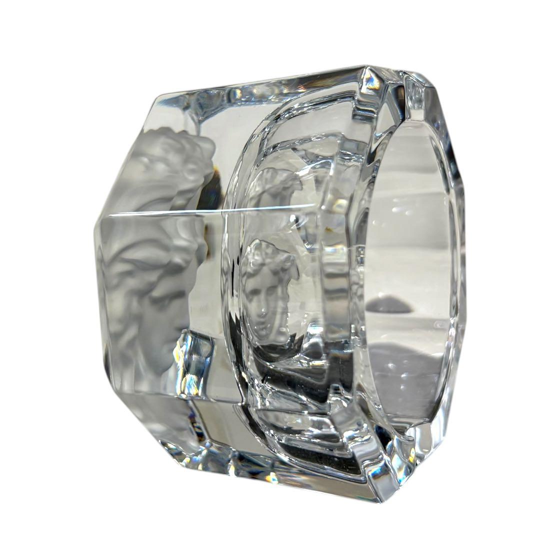 【未使用✨】ヴェルサーチ 付属品 灰皿 メデューサ クリスタル グレー