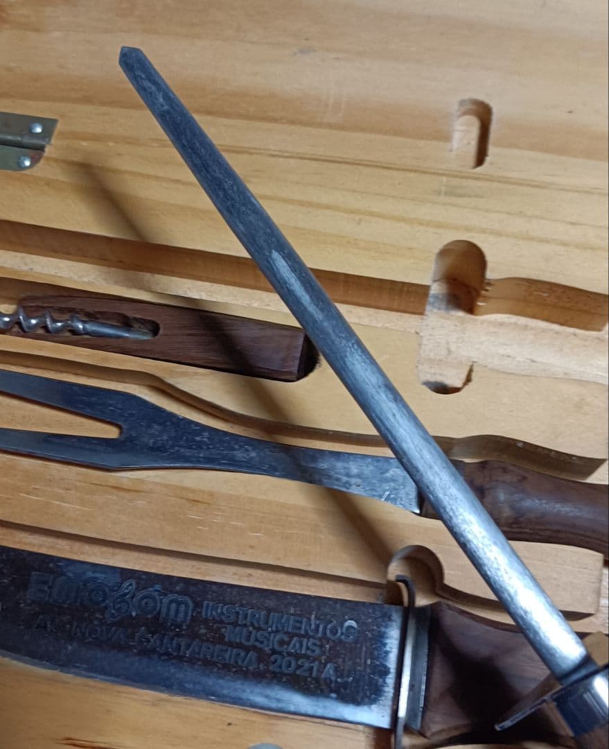 カービングナイフ？ セット 木製ケース付き