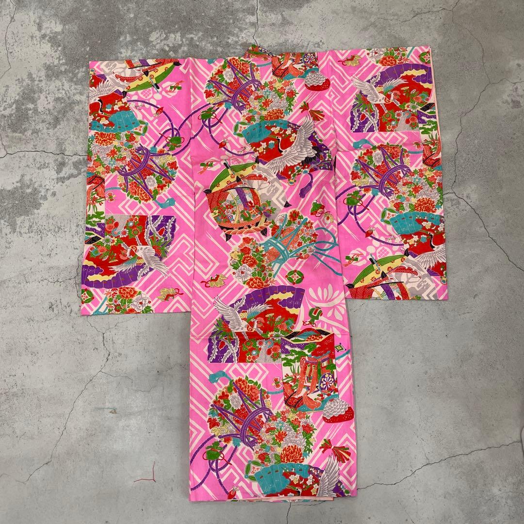 七五三　3歳着物 アンティーク着物【K3-19】