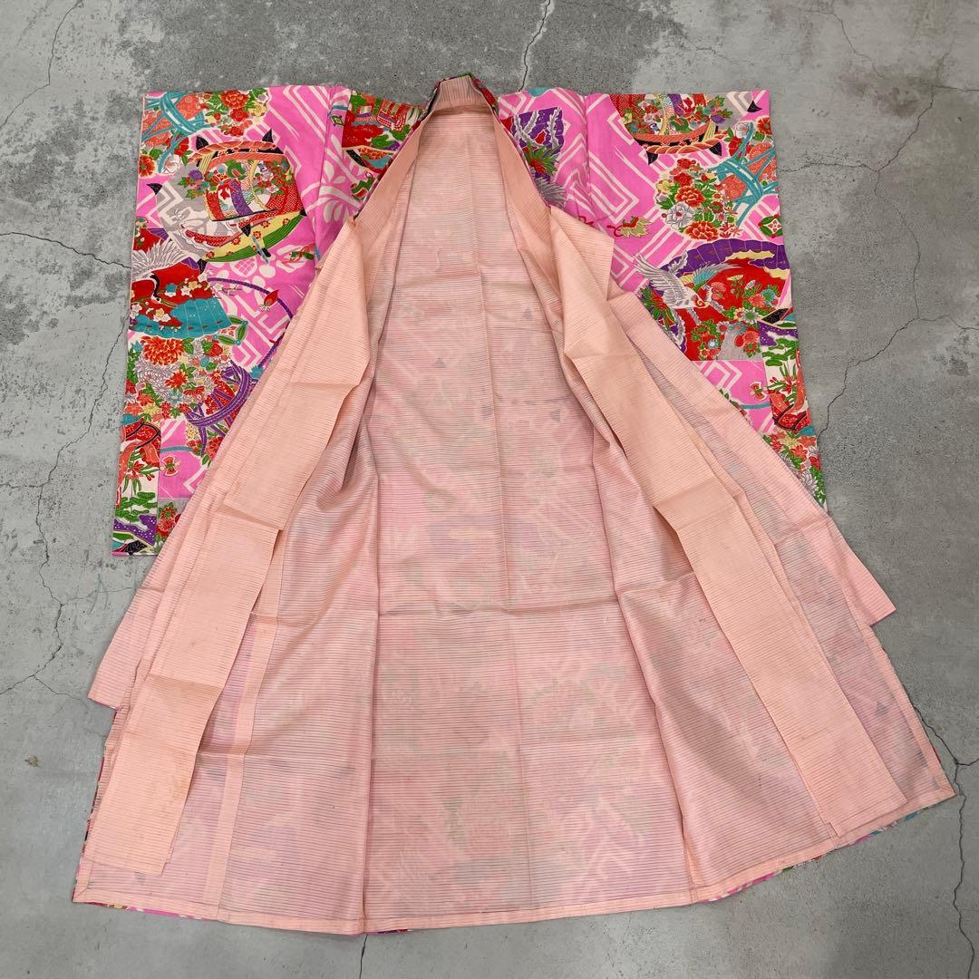 七五三　3歳着物 アンティーク着物【K3-19】