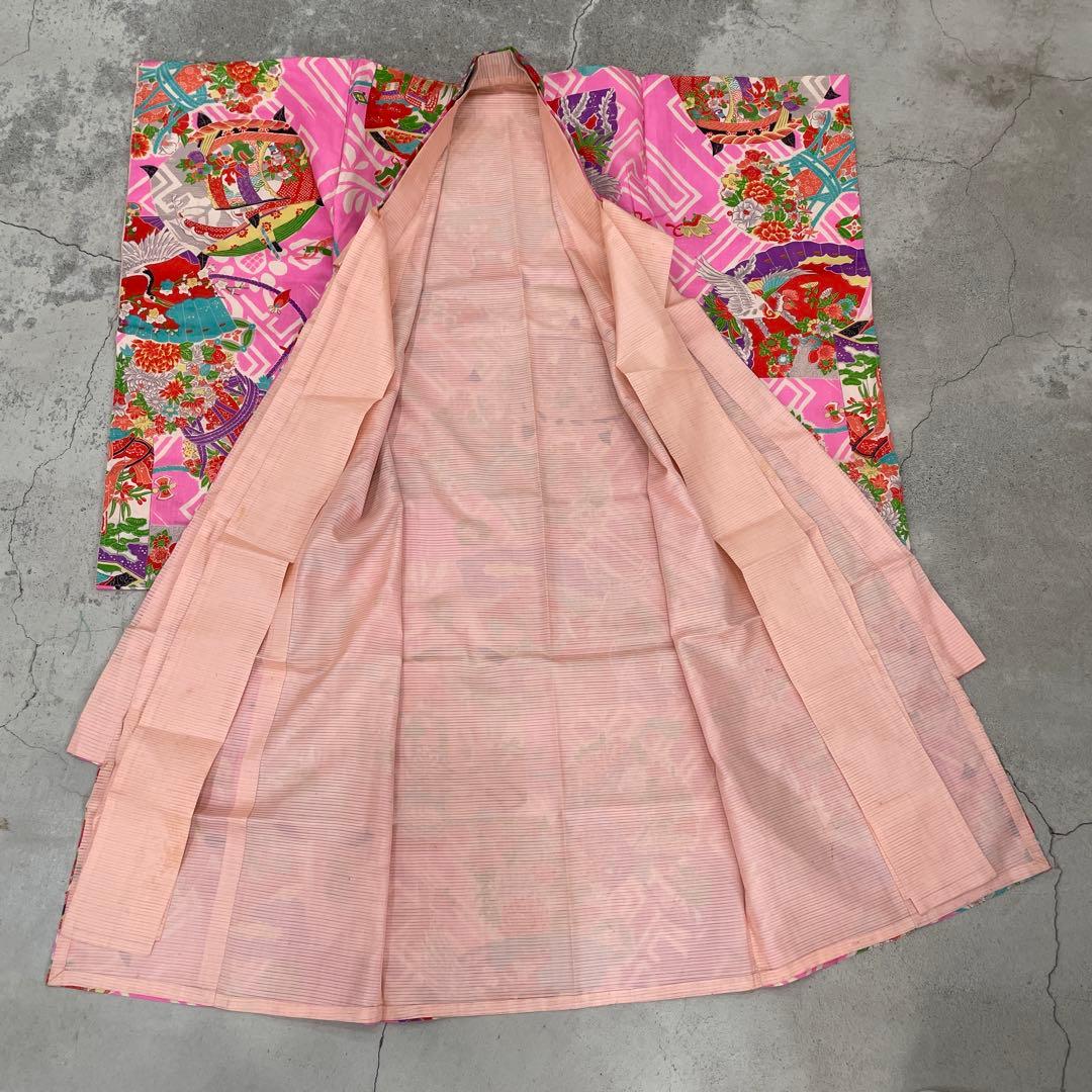 七五三　3歳着物 アンティーク着物【K3-19】