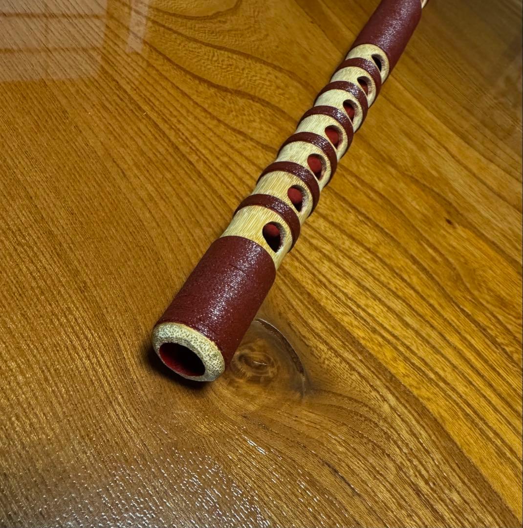 龍笛 白竹 竹製 糸巻き 雅楽 和楽器