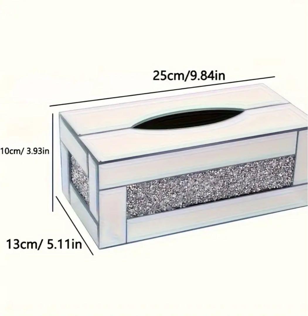 ❤️ミラー&人口ダイヤモンドティシュケース