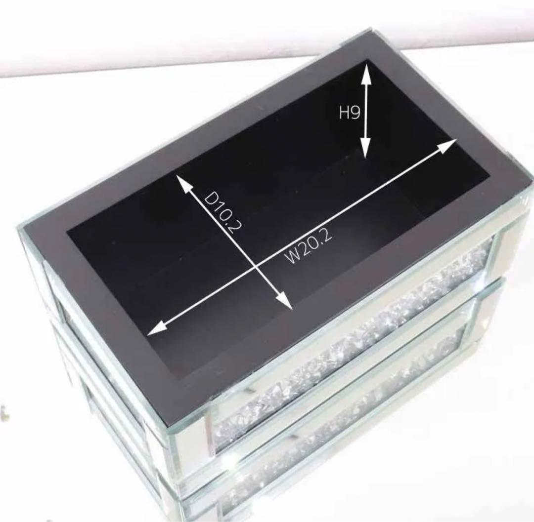 ❤️ミラー&人口ダイヤモンドティシュケース