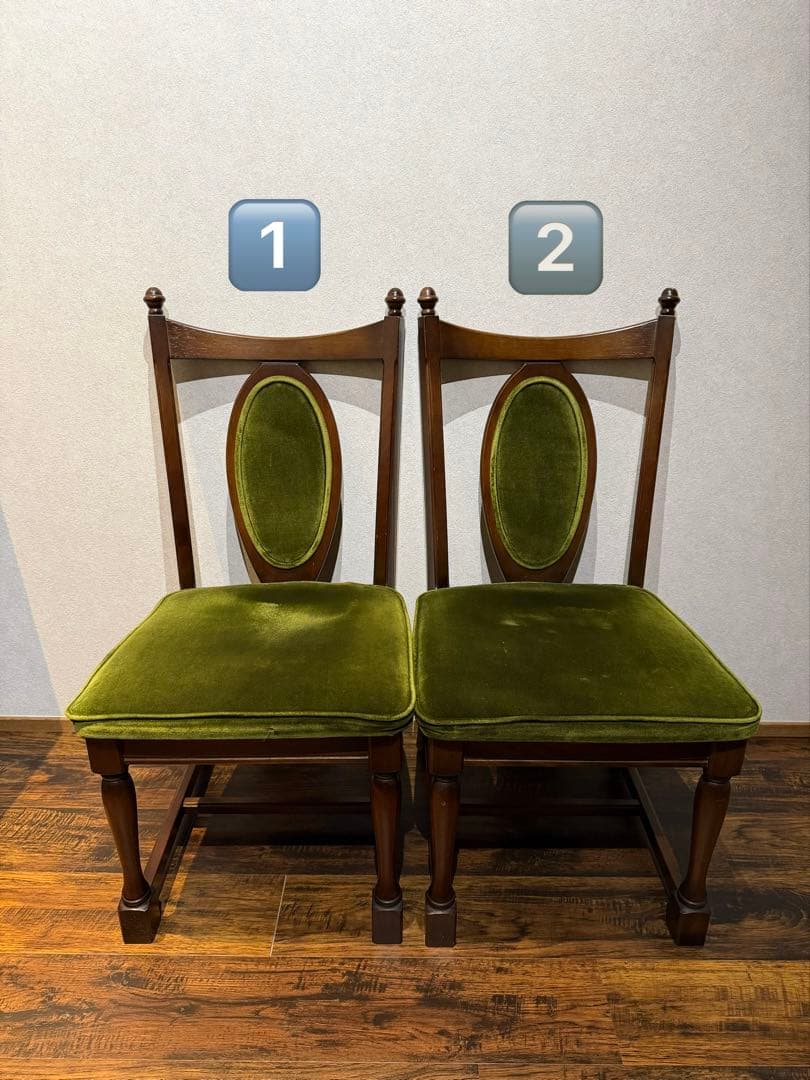 ヴィンテージチェア2脚セット ナガノインテリア - メルカリ