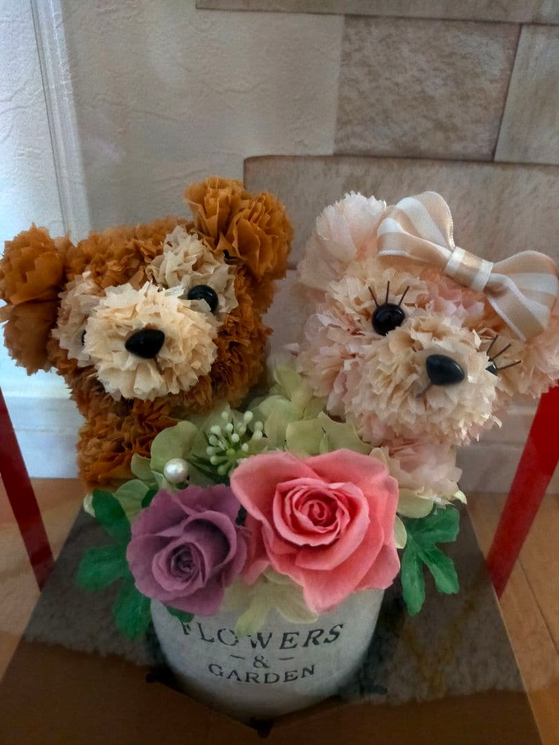 ディズニー★ダッフィー★シェリーメイ★置物★造花★