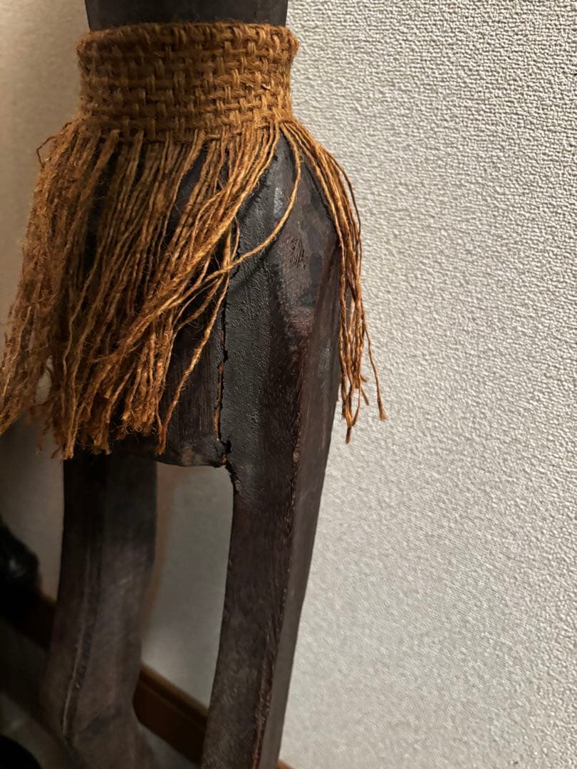 バリ島 木彫り 特大CDラック２個セット 人物モチーフ アジアン