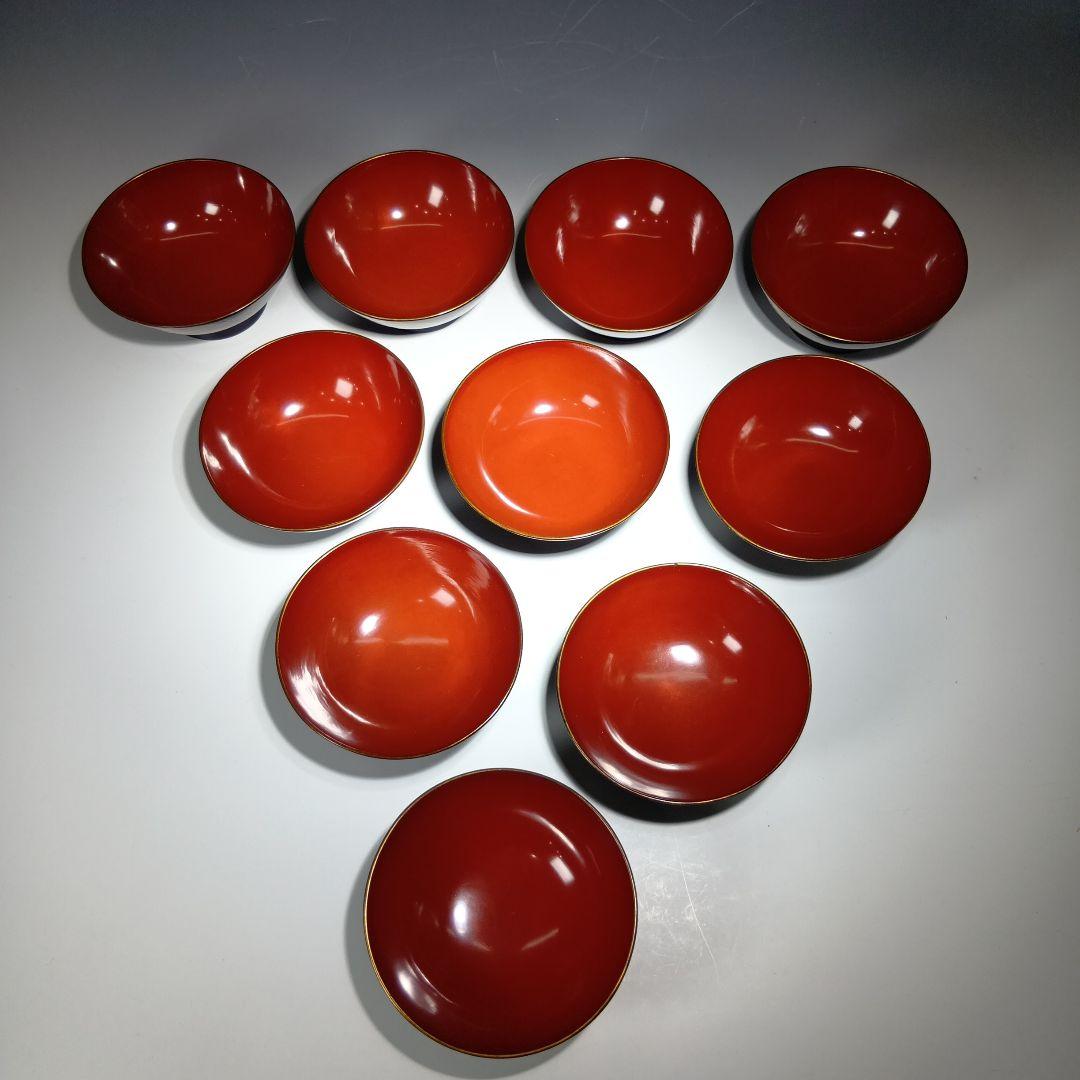 時代物　蒔絵吸物椀10客